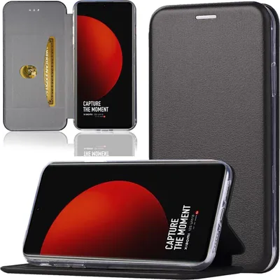 Produktbild von Handy Schutz Hülle für Xiaomi 12s Ultra Handytasche mit Magnetdeckel Kartenfach und Standfunktion Klapphülle Schwarz