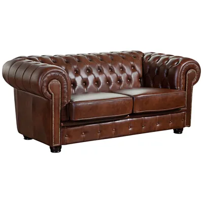 Produktbild von Max Winzer Sofa 2-Sitzer Norwin - Wischleder braun - Maße: 174 x 98 x 74 cm