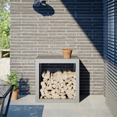 Produktbild von Brennholzregal 60x40x60 cm Edelstahl - Kaminholzregale CC30860