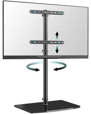 Image de Support TV mobile pour écrans de 30 à 60 pouces, jusqu'à 41 kg, pivotant et réglable en hauteur