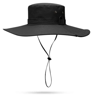 Produktbild von Sonnenhut Herren 1 Stück, UV-Schutz Safari Hut 12 cm Krempe, Grün für Strand Angeln Wandern