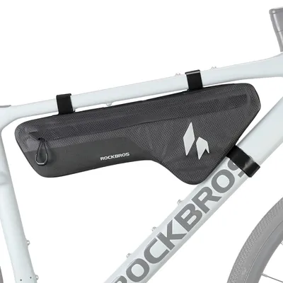 Produktbild von ROCKBROS Fahrrad Rahmentasche 100% Wasserdicht mit PP Stützplatte 1,9L für Rennrad MTB