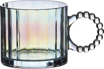 Produktbild von Trinkbecher Glas Modern Kitchen Perlenhenkel 8,6x14x7,5 cm Transparent 1 Stück