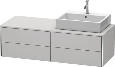 Produktbild von Waschtischunterbau XSQUARE 400x1400x548mm Be re No weiß seidenmatt nordic weiß seidenmatt