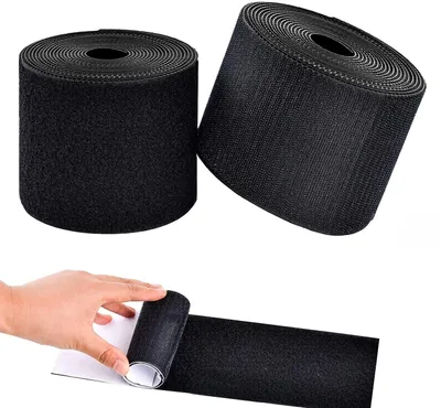 Obrázek produktu pro Samolepicí suchý zip – 50 mm široký – 1 metr dlouhý – polyester/nylon – černý