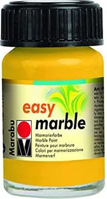 Produktbild von Marabu Marmorierfarbe "Easy Marble" mittelgelb 15 ml Glas