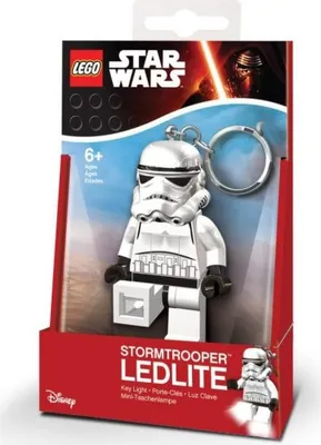Product packaging for a LEGO Star Wars Stormtrooper LEDLite keychain.