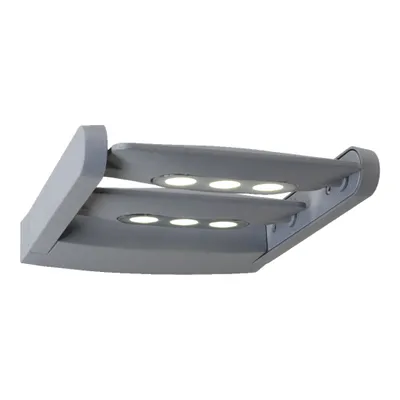 Produktbild von LED Wandleuchte AWAX 2xLED/9W,IP 54, silber L: 210, H: 250