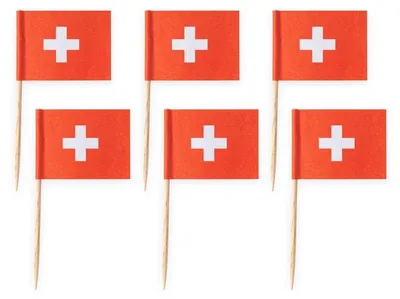 Produktbild von 50 Flaggen Deko Picker Schweiz