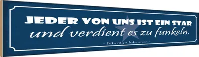 Produktbild von vianmo Holzschild 10x46 cm jeder von uns ist ein Star und Dekoration