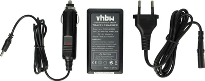 Produktbild von vhbw Ladegerät kompatibel mit Panasonic Lumix DMC-FX07, DMC-FX01, DMC-FX10 Kamera Camcorder/Akku - Ladeschale, Kfz-Adapter, Ladeanzeige, 4,2 V