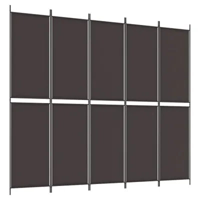 Produktbild von 5-tlg. Paravent Braun 250x220 cm Stoff