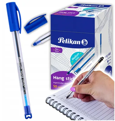 Immagine prodotto di Penna a sfera PELIKAN HANG STICK, colore blu - confezione da 50 pezzi.