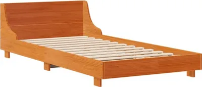 Produktbild von Massivholzbett ohne Matratze Wachsbraun 90x200 Kiefernholz