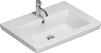 Produktbild von Dansani Waschtisch, Larghetto, 62,7 cm, Porzellan, Weiß, 1 Stk.