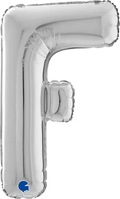 Produktbild von Riesenbuchstabe Folienballon 26"/66cm | Silber #F