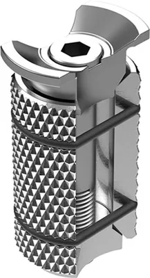 Immagine prodotto di ergotec 05640001 Vite ad artiglio Ergotec IntegraPerformance 28,6 mm, per il passaggio dei cavi, alluminio/acciaio inox, argento