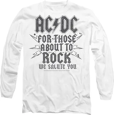 Immagine prodotto di AC/DC - Maglietta "Salute" per uomo/donna Unisex TV9334 (XL) (Bianco)