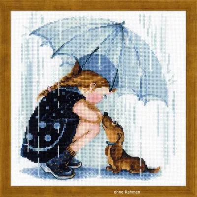 Produktbild von Riolis Counted Cross Stitch Kit Under My Umbrella