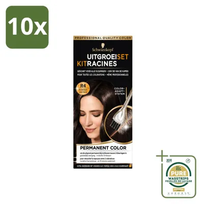 Obrázek produktu pro 10 kusů sady Schwarzkopf pro zakrytí odrostů - tmavě hnědá - balení