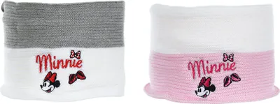 Produktbild von Minnie Mouse Kinder Mädchen Fleece Strick-Schlauchschal Winter-Schal , Farbe:Rosa