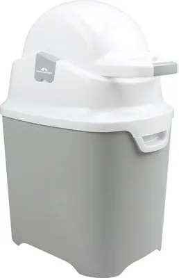 Zdjęcie produktu dla Bebeconfort antyzapachowy pojemnik na pieluchy, pojemnik na pieluchy, pokrywa antyzapachowa, do wszystkich pojemników, do 30 pieluch, szary