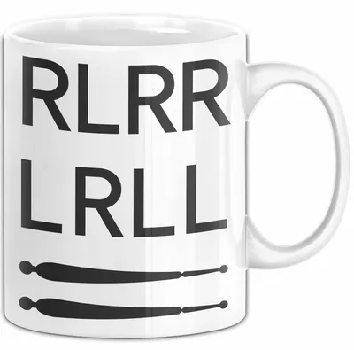 Produktbild von Schlagzeugspieler Schlagzeuger Schlagzeug Tasse Geschenk Lustige Geschenkidee Spruch Rlrr Lrll (Weiß)