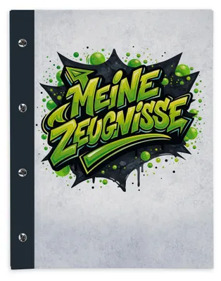 Produktbild von itenga Zeugnismappe A4 mit Schraubverschluss Motiv GRAFITTI