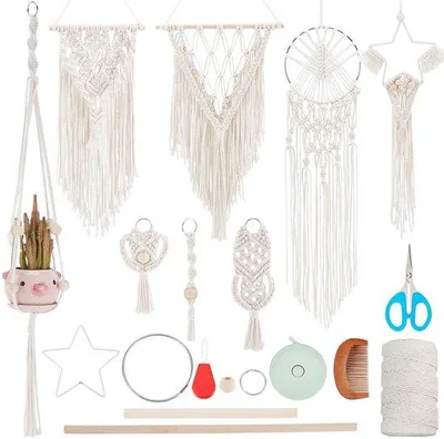 Image de Kit de macramé pour débutants, fait main, à faire soi-même