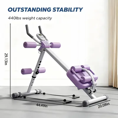 Produktbild von Bauchtrainer Für Zuhause - Bauchmuskelgerät - Multifunktionales Core Training - Kardio Und Krafttraining - Unisex - Lila
