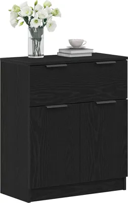 Produktbild von vidaXL Sideboard Schwarz Eichen-Optik 60 x 30 x 70 cm Holzwerkstoff