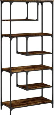 Obrázek produktu pro vidaXL Knihovna z kouřového dubu 81x36x176 cm Materiál na bázi dřeva