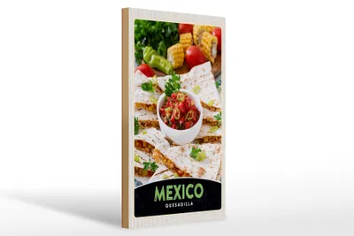Produktbild von Holzschild Reise 20x30cm Mexiko Quesadilla Amerika scharf