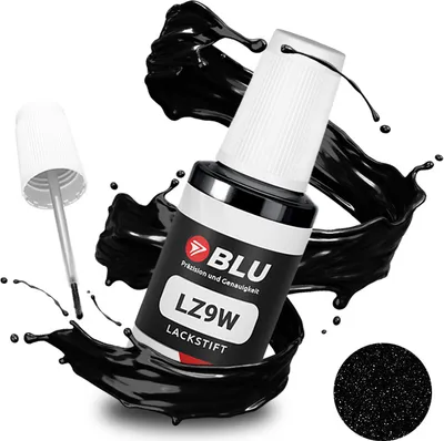 Produktbild von BLU Auto Lackstift Schwarz kompatibel für Audi LZ9W Ebonyschwarz | Auto Lack Reparatur Ausbesserungslack