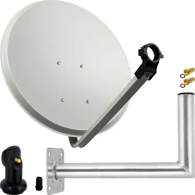 Produktbild von PremiumX SAT Anlage 80cm Antenne Single LNB F-Stecker Wandhalter 45cm