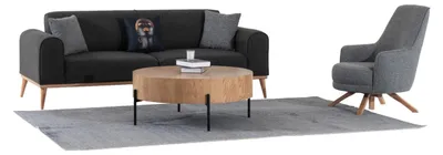Produktbild von Exklusive Wohnzimmer Set aus 3-Sitzer Sofa und Sessel Neuheit 2tlg.