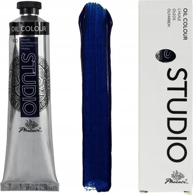 Produktbild von Ölfarbe Phoenix Studio 120ml Tube – 450 Phthaloblau (Phthalo Blue) – Künstlerfarbe – Hochpigmentiert & Lichtecht für Leinwand, Holz
