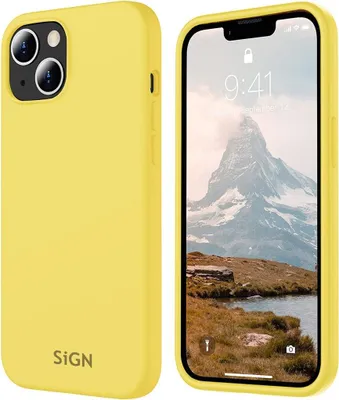 Produktbild von Liquid Silikonhülle für iPhone 15 - Gelb