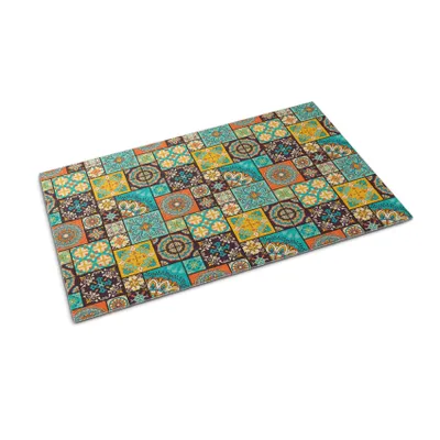 Obrázok produktu pre Rohožka na dvere - Rohož na zachytávanie nečistôt - Nekĺzavá vnútorná vonkajšia rohož - 60x40 cm - Farebné geometrické vzory