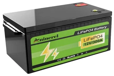 Obrázok produktu pre LiFePO4 batéria, kapacita 300 Ah, viac ako 6000 cyklov, dlhá životnosť, prenosná batéria pre solárne systémy, karavany a domáce použitie, 12V 300AH