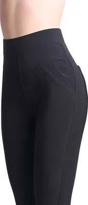 Produktbild von topschuhe24 2657 Damen Skinny Stoffhose Jeggings High Waist, Farbe:Schwarz, Größe:6XL/7XL