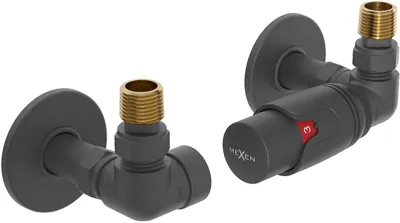 Produktbild von Mexen G00 axiales Thermostat-Set mit Verkleidung R, anthrazit - W903-900-904-66