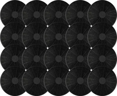 Produktbild von vhbw 20x Aktivkohlefilter kompatibel mit PKM 4061, 4062, 5544 RT, 4060, 5544 CT, 6004U, 5544 WT, 5544 ST, 6002, 6036 Z Dunstabzugshaube - 17,5 cm