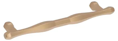 Immagine prodotto di Maniglia per mobili in zamak. Distanza tra i fori: 128 mm. Finitura: oro. Modello: Roma