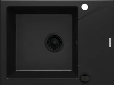 Zdjęcie produktu dla Deante - Zlewozmywak granitowy EVORA 1-komorowy z ociekaczem 59x44 cm nero