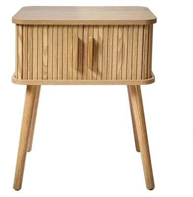 Produktbild von CALICOSY -  Nachttisch mit Eichenmuster 2 Schiebetüren H59 cm - Ernest