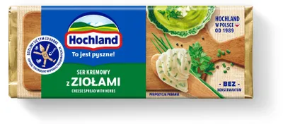 Produktbild von Hochland Frischkäse mit Kräutern im 90-g-Block