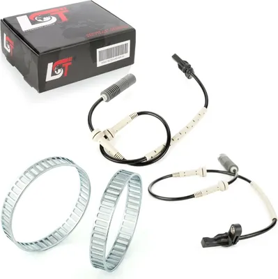 Produktbild von 2x ABS-Sensor und ABS-Ring Set Vorderachse 48 Löcher für BMW E81 E87 E88 E82 E90