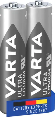 Produktbild von Varta 06103, Einwegbatterie, AAA, Lithium, 1,5 V, 2 Stück(e), 1100 mAh