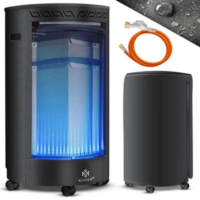 Produktbild von KESSER® Gasheizer Keramik 4200 Watt Gas Heizstrahler inkl. Gasdruckregler Gasschlauch - Gasheizofen inkl. Schutzhülle Gasheizgerät, Infrarot Keramikbrenner, Butan- oder Propangasflaschen bis 15 kg